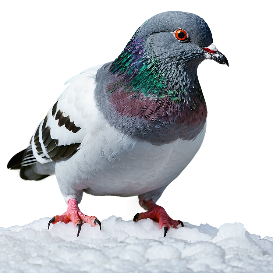 Pigeon In Snow Png Ymw96 PNG Image