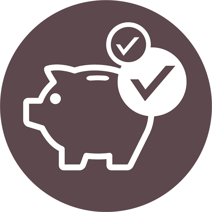 Piggy Bank Approved Savings Concept PNG Image