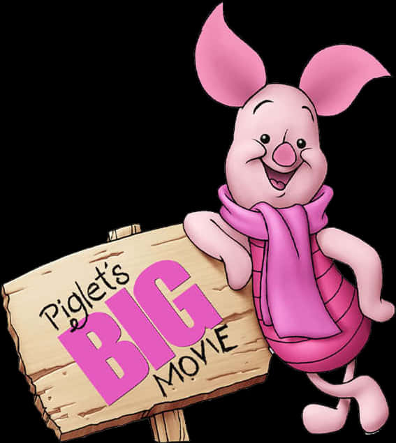 Piglet Big Move Animated Character PNG Image