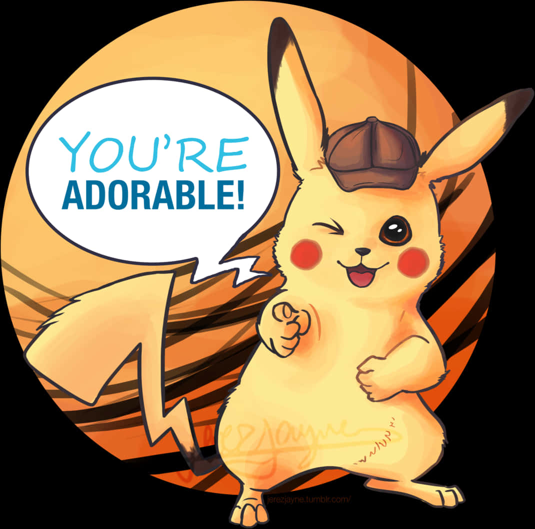 Pikachuin Cap Adorable Statement PNG Image