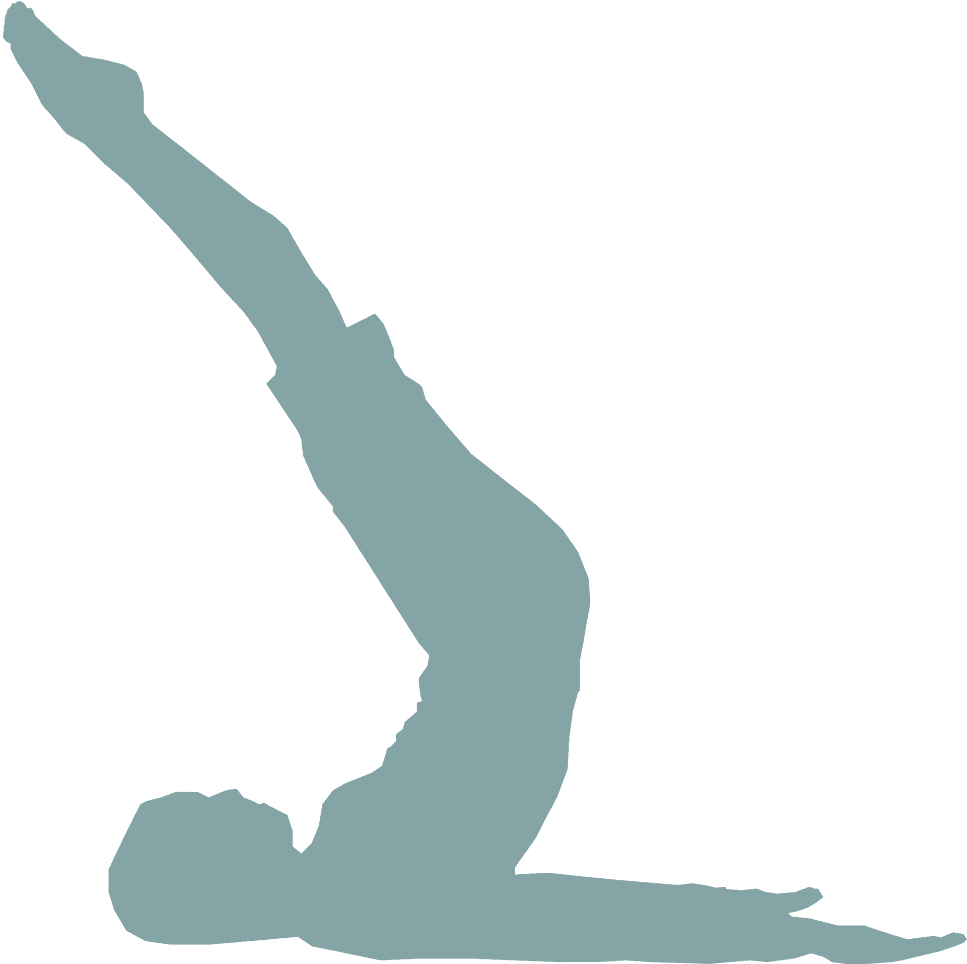 Pilates Roll Up Exercise Silhouette PNG Image