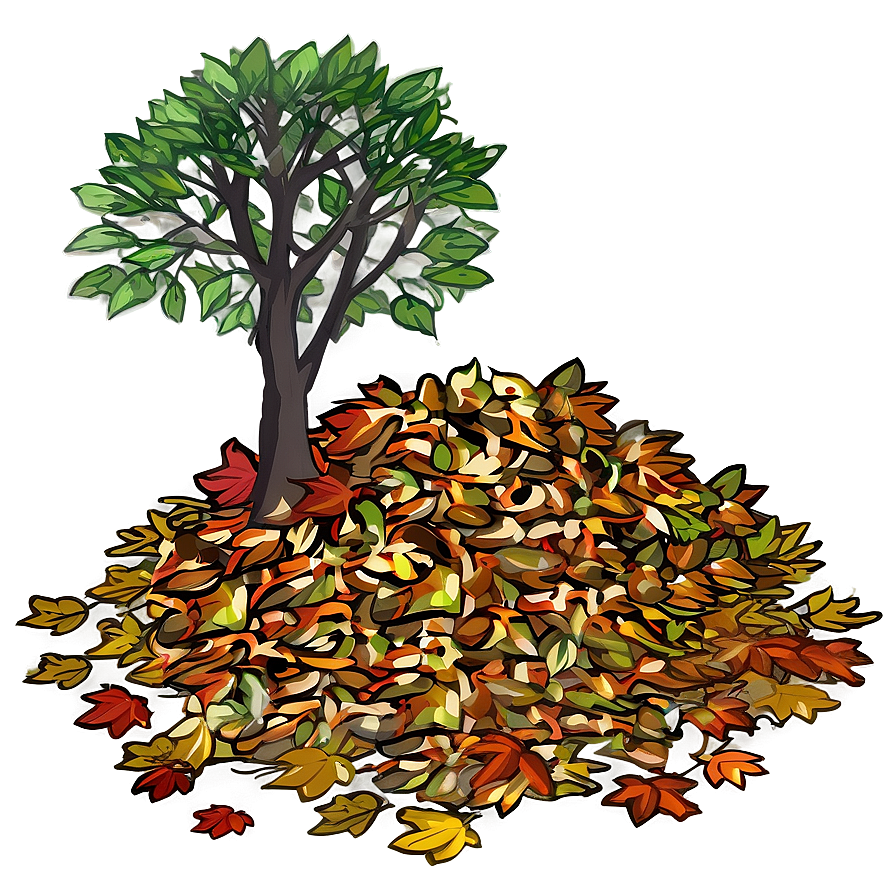 Pile Of Leaves Under Tree Png 1 PNG Image