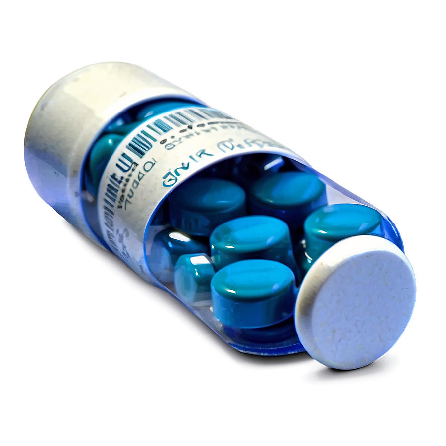 Pill Bottle With Blue Pills Png 39 PNG Image