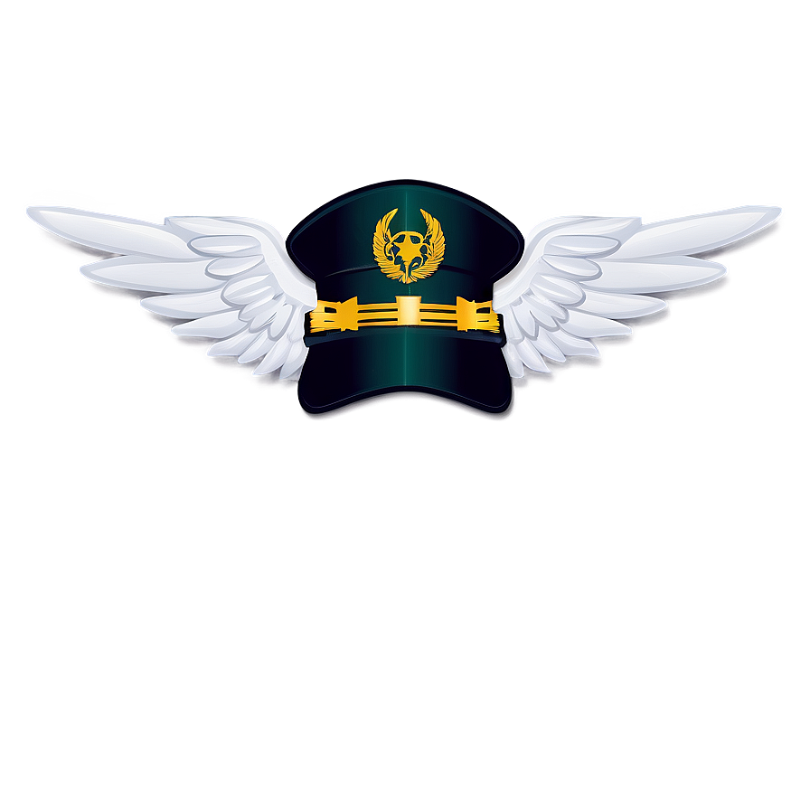 Pilot Hat With Wings Logo Png 06212024 PNG Image