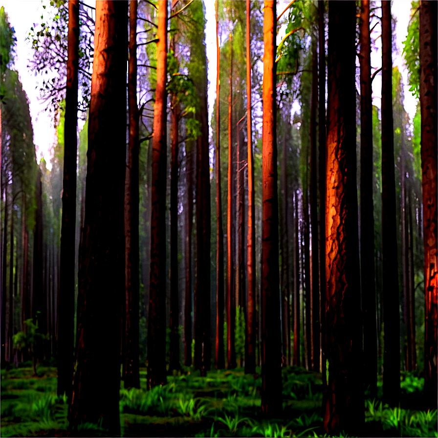 Pine Forest Panorama Png Iar PNG Image