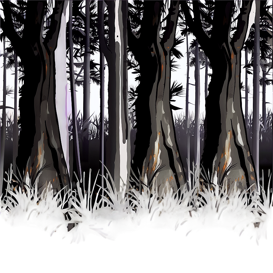 Pine Forest Silhouette Png 06262024 PNG Image