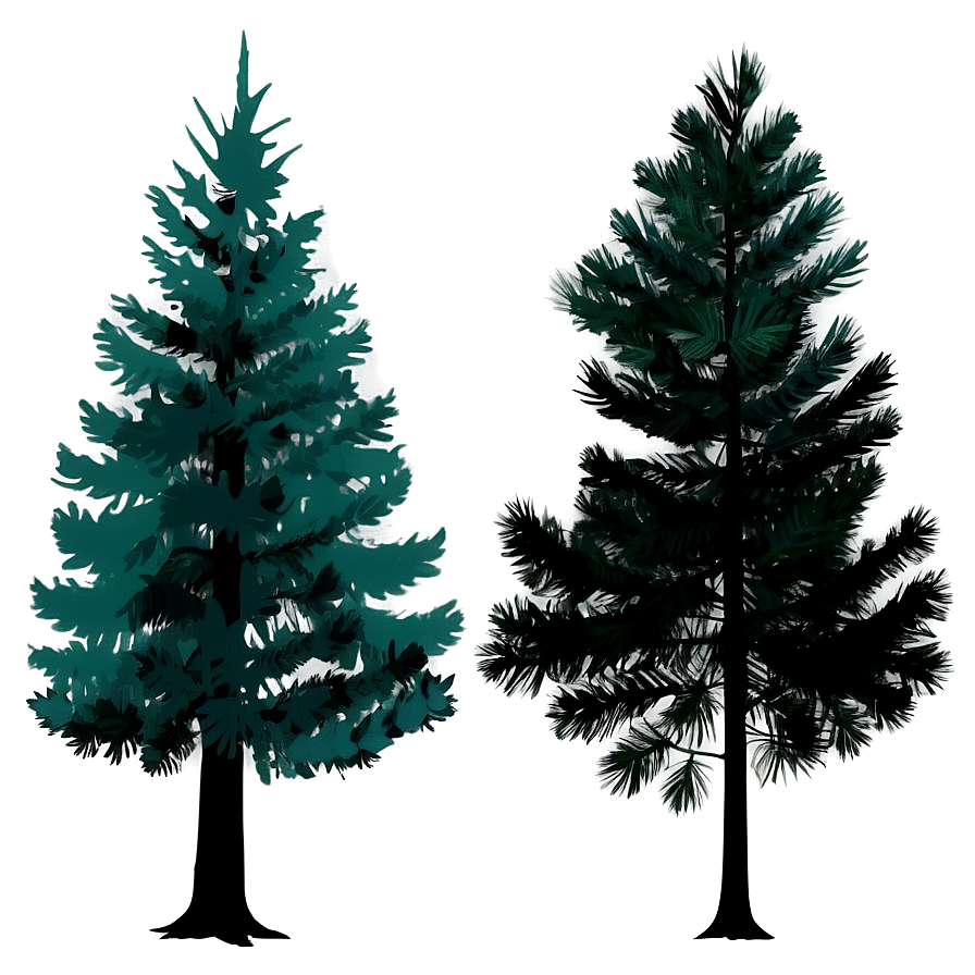 Pine Trees Silhouette Png Crv PNG Image