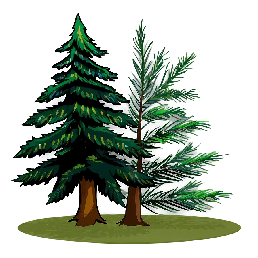 Pine Trees Vector Png Whe PNG Image