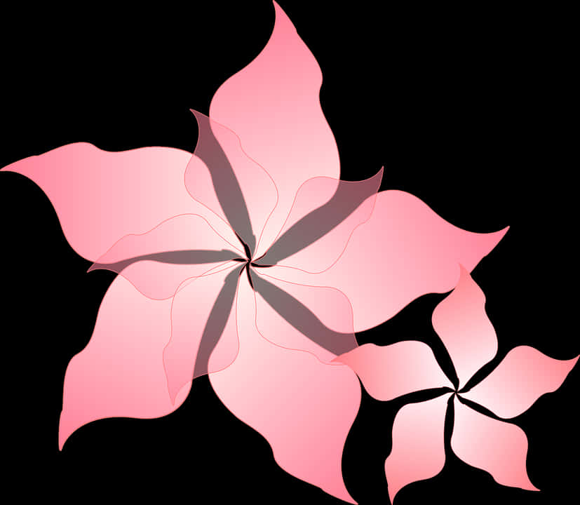 Pink Abstract Flower Vector PNG Image