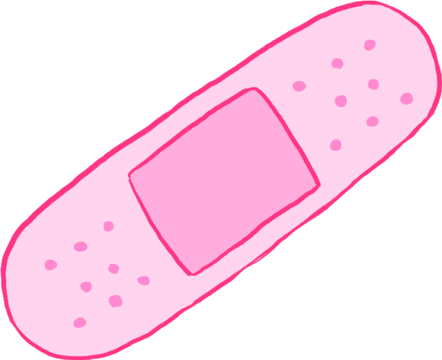 Pink Adhesive Bandage Graphic PNG Image