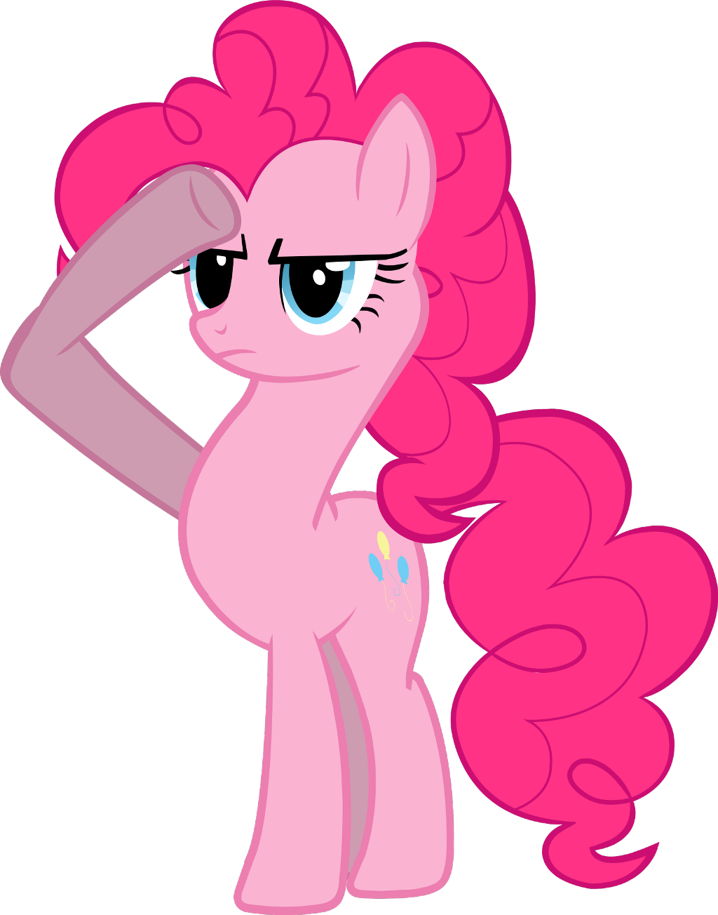 Pink_ Animated_ Pony_ Saluting.png PNG Image