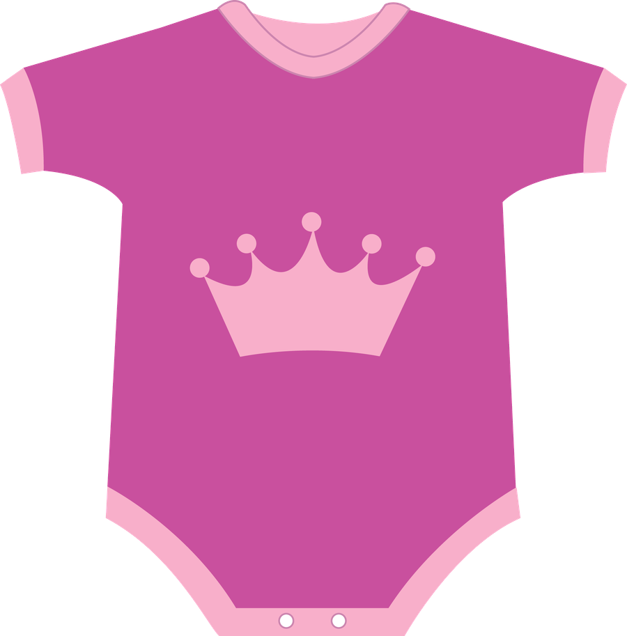 Pink Baby Onesiewith Crown Graphic PNG Image