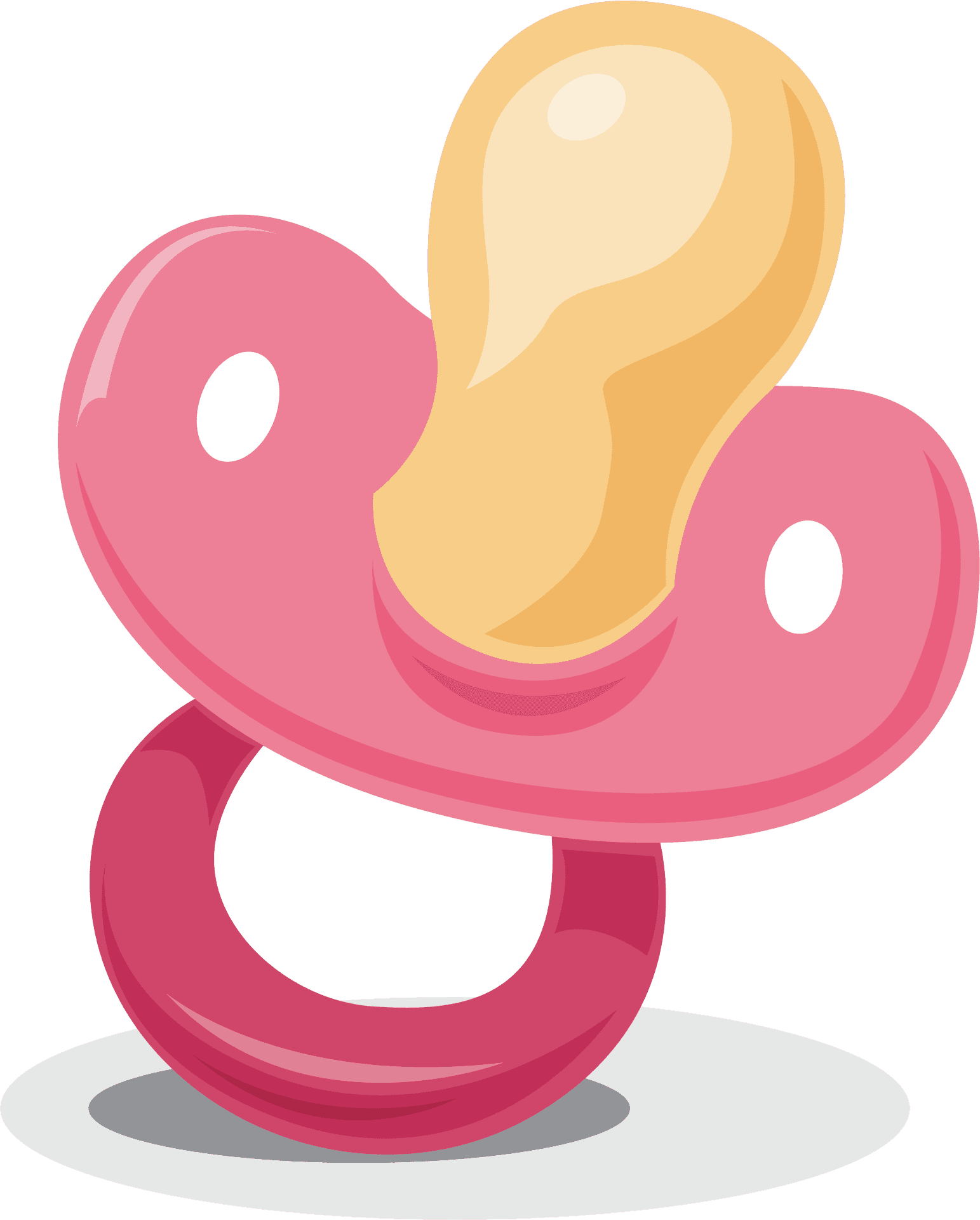 Pink Baby Pacifier Illustration PNG Image