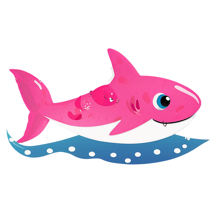 Pink Baby Shark Baby Shower Element Png Cda PNG Image