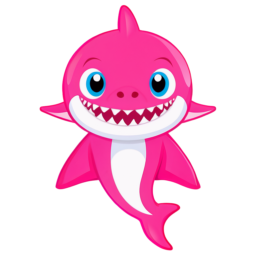 Pink Baby Shark For Kid's Apparel Png 90 PNG Image