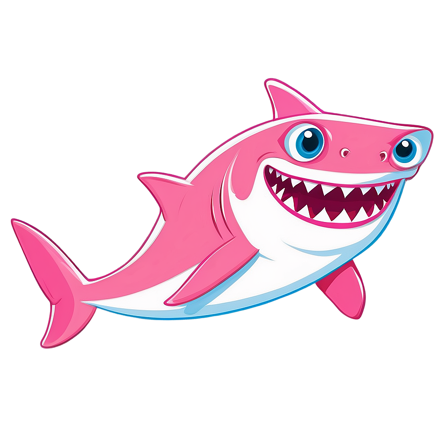 Pink Baby Shark For Kid's Apparel Png Rrd PNG Image