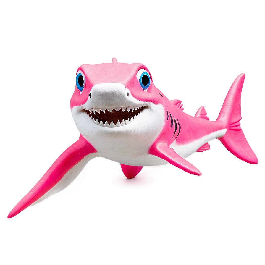 Pink Baby Shark In Coral Reef Png Brw PNG Image