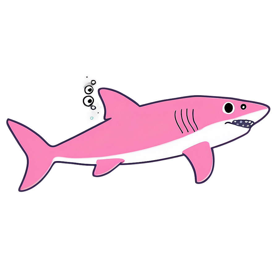 Pink Baby Shark Nursery Rhyme Illustration Png 05262024 PNG Image