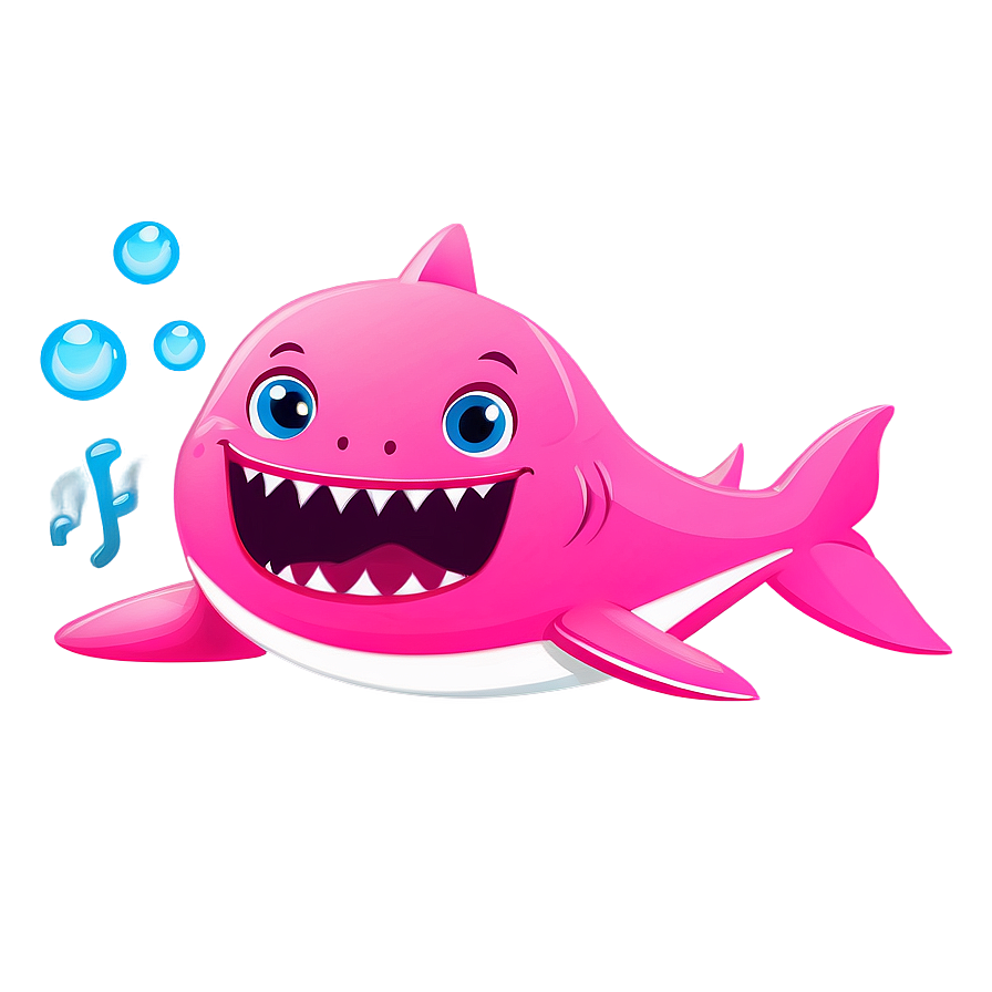 Pink Baby Shark Nursery Rhyme Illustration Png 67 PNG Image