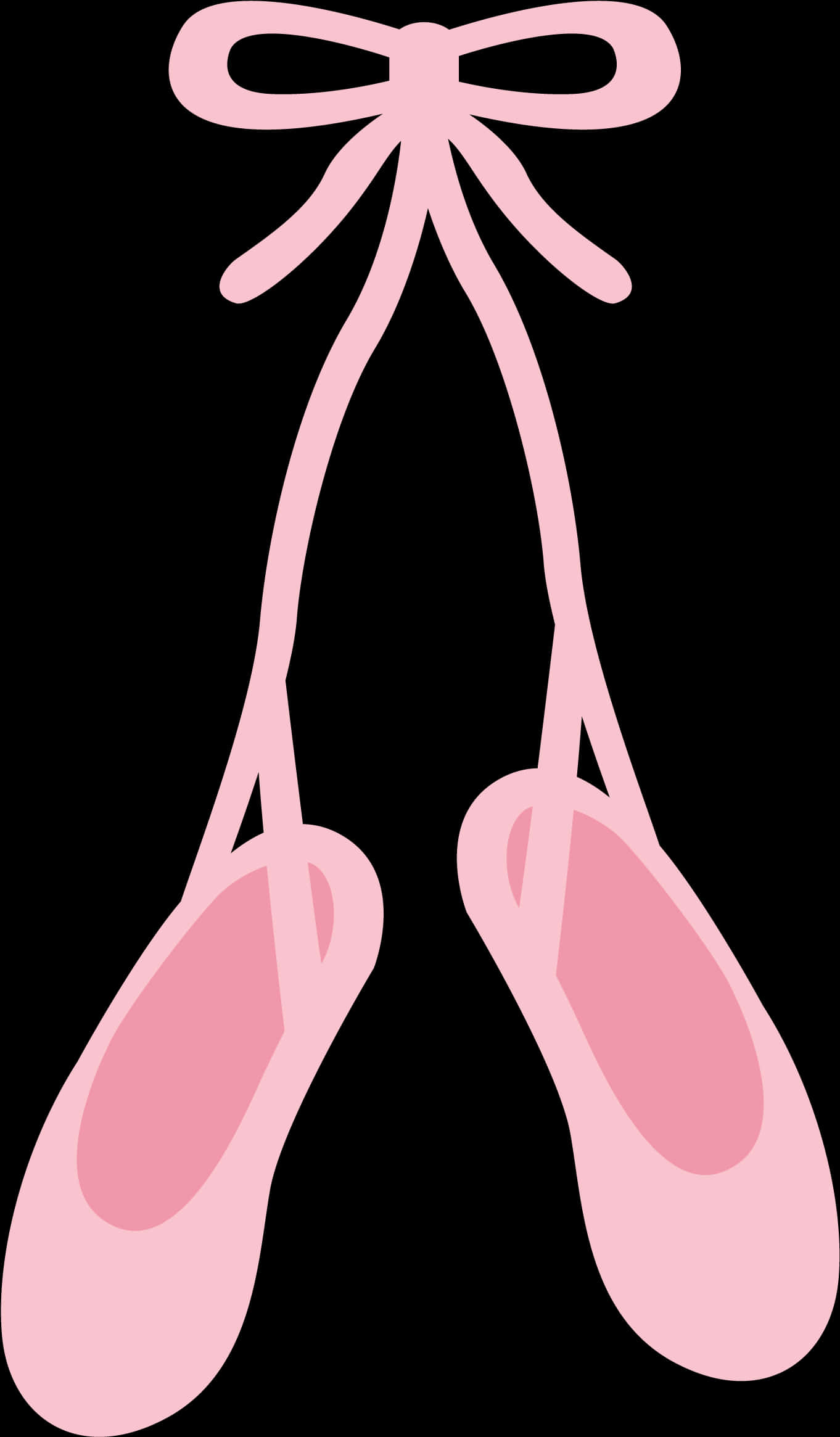 Pink Ballet Shoes Vector Illustration PNG Image