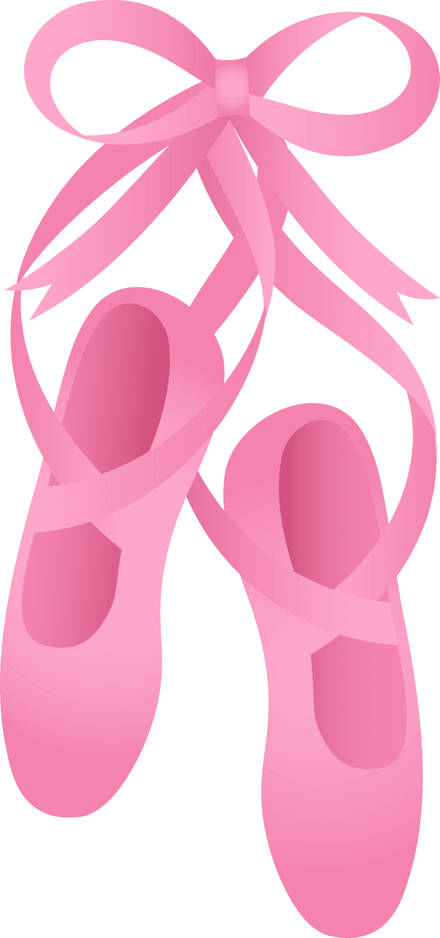 Pink Ballet Shoes With Ribbons PNG Image