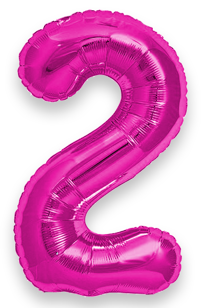 Pink Balloon Number2 PNG Image