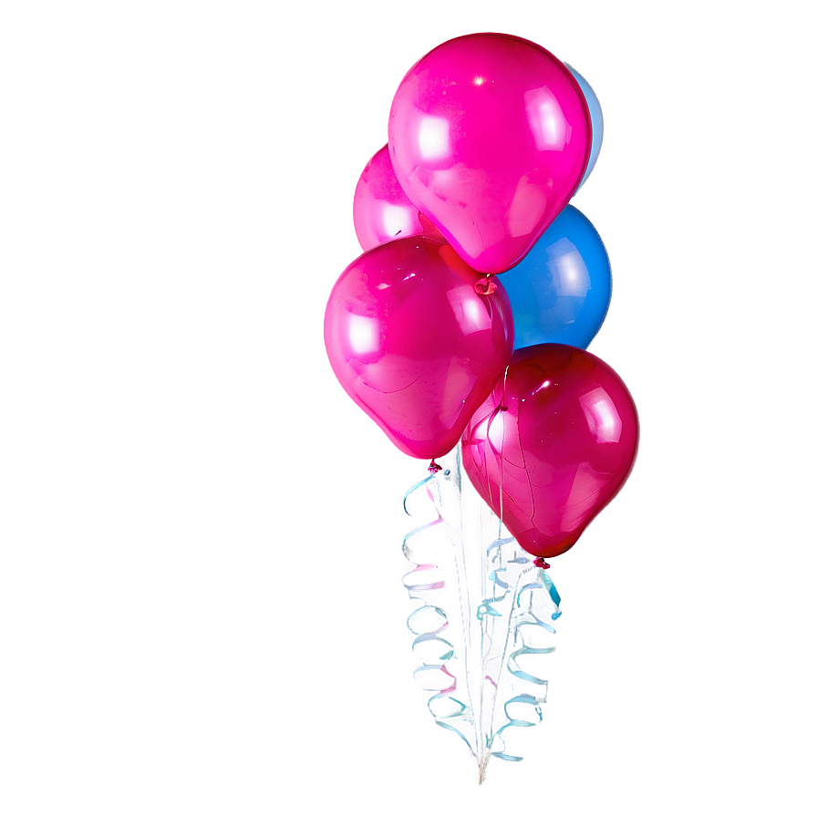 Pink Balloons Birthday Surprise Png Imc47 PNG Image