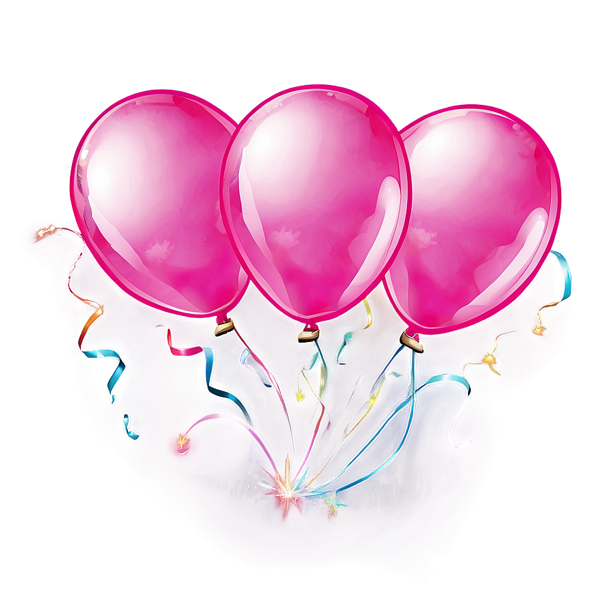 Pink Balloons Bright And Beautiful Png 06122024 PNG Image