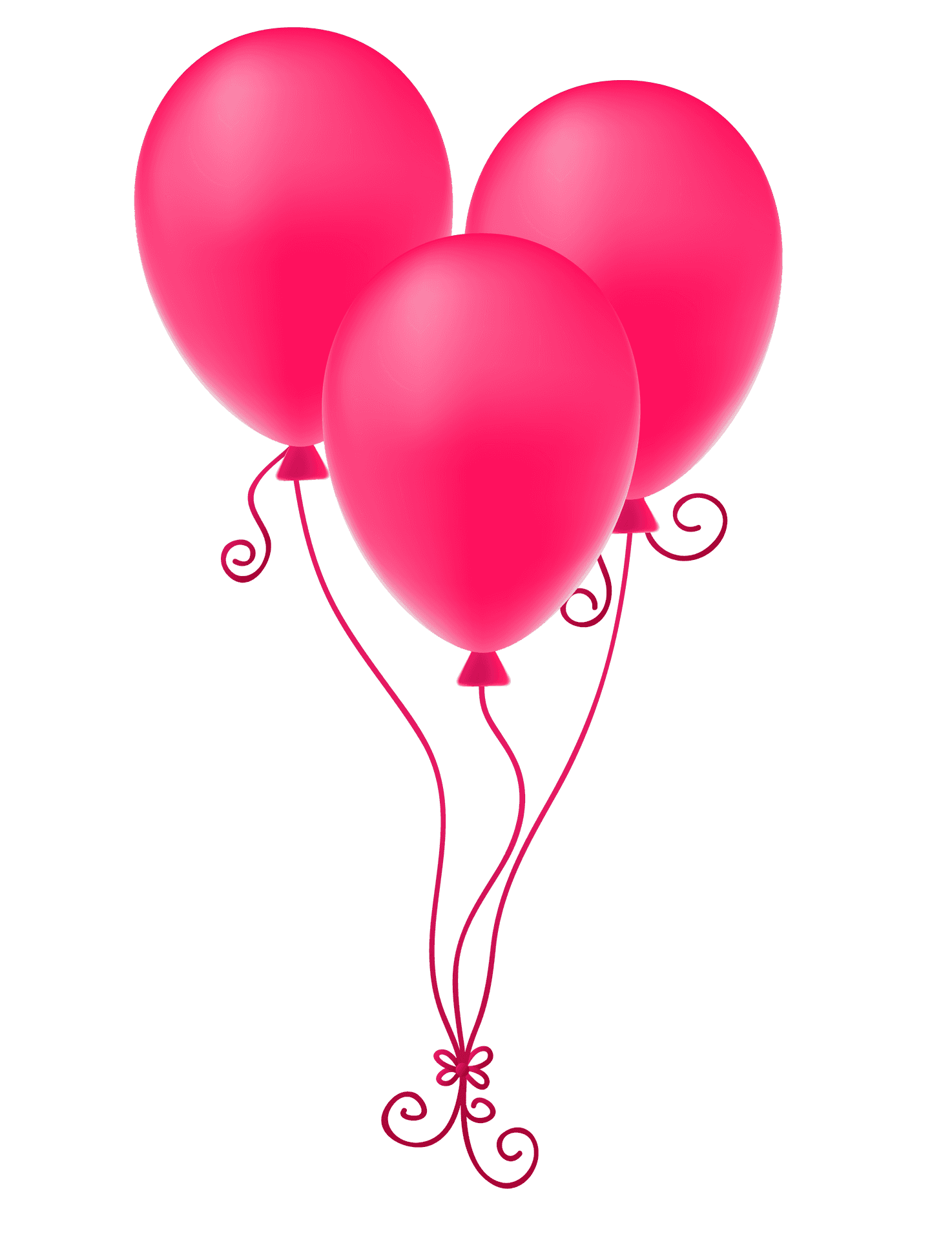 Pink Balloons Celebration PNG Image