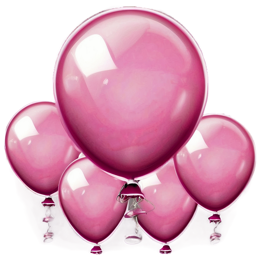 Pink Balloons Elegant Display Png 06122024 PNG Image