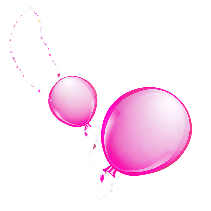 Pink Balloons In Various Sizes Png 1 PNG Image