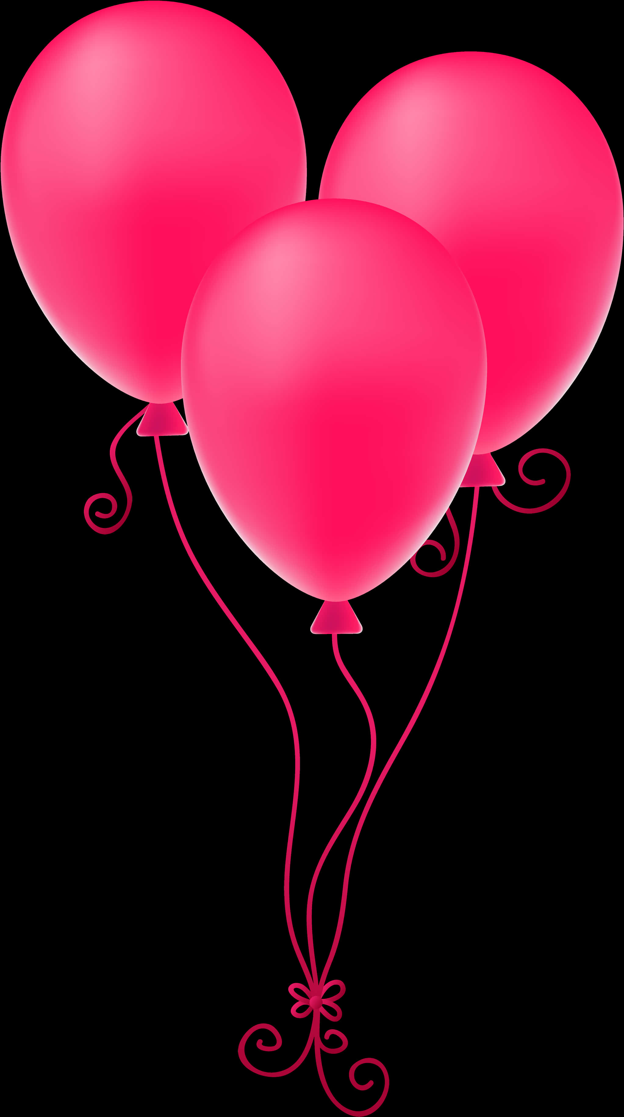 Pink Balloons Transparent Background PNG Image