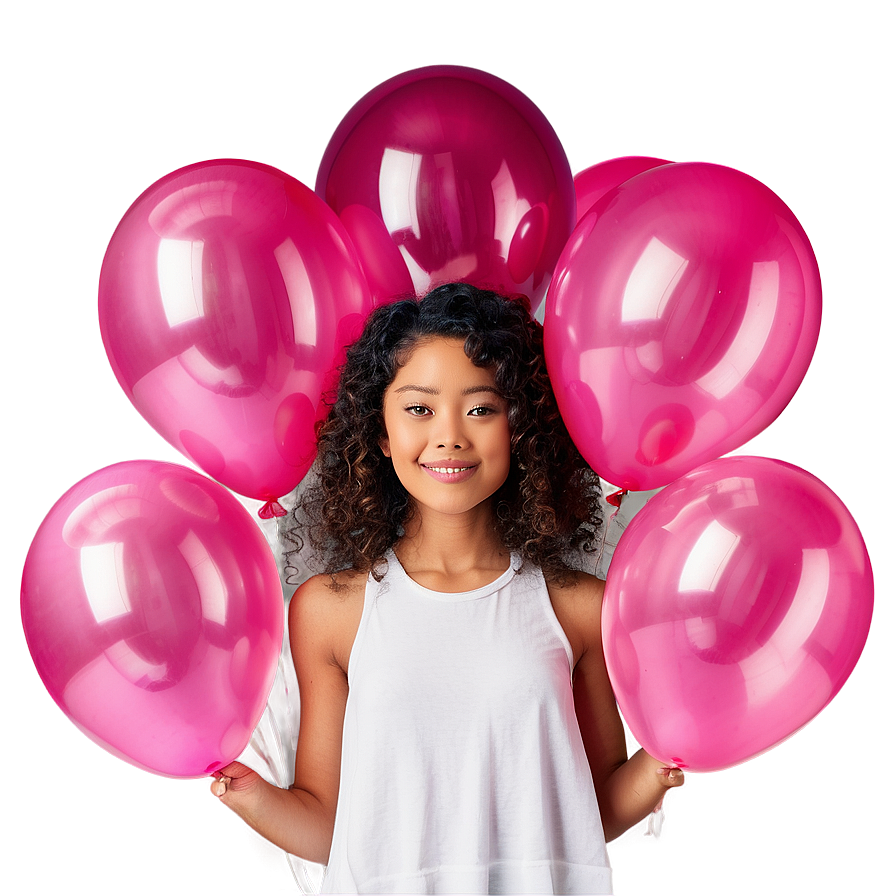 Pink Balloons White Background Png 37 PNG Image