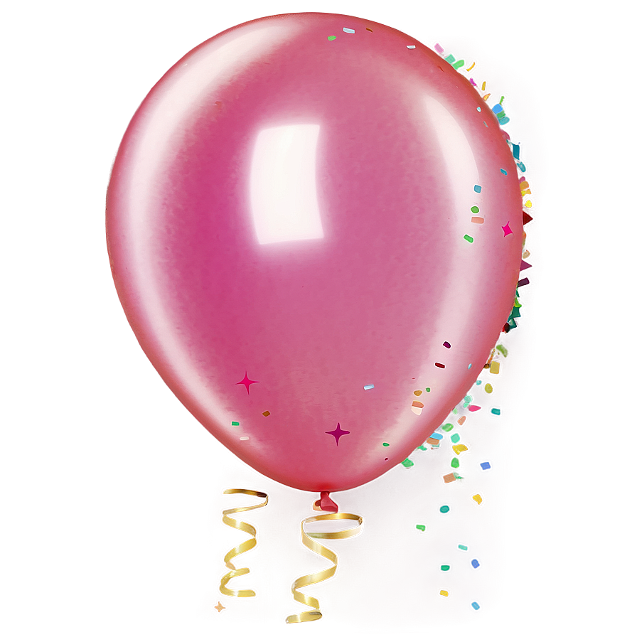 Pink Balloons With Confetti Png 06122024 PNG Image