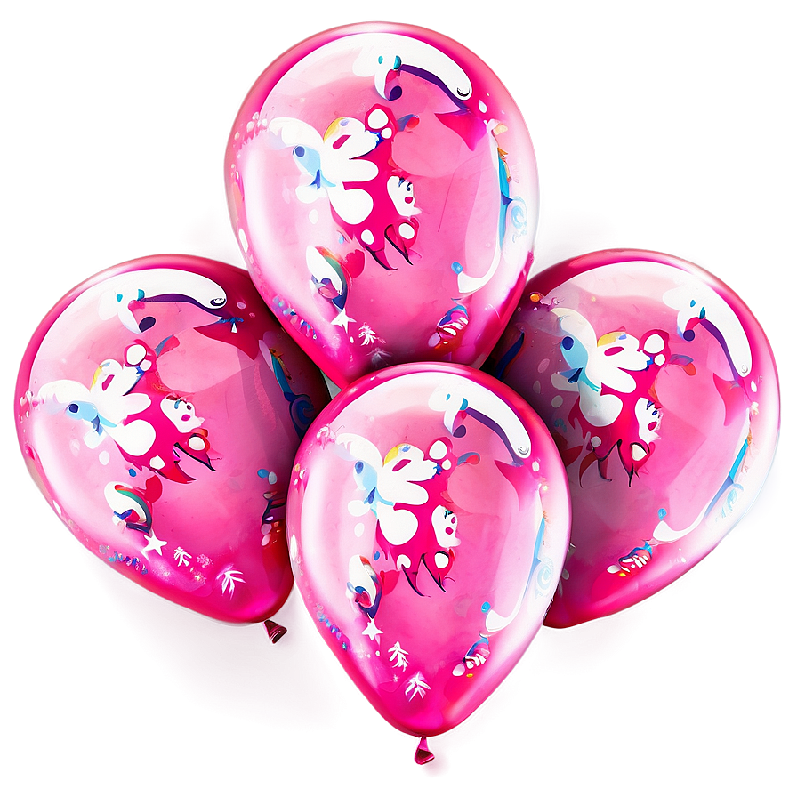 Pink Balloons With Sparkles Png 06122024 PNG Image