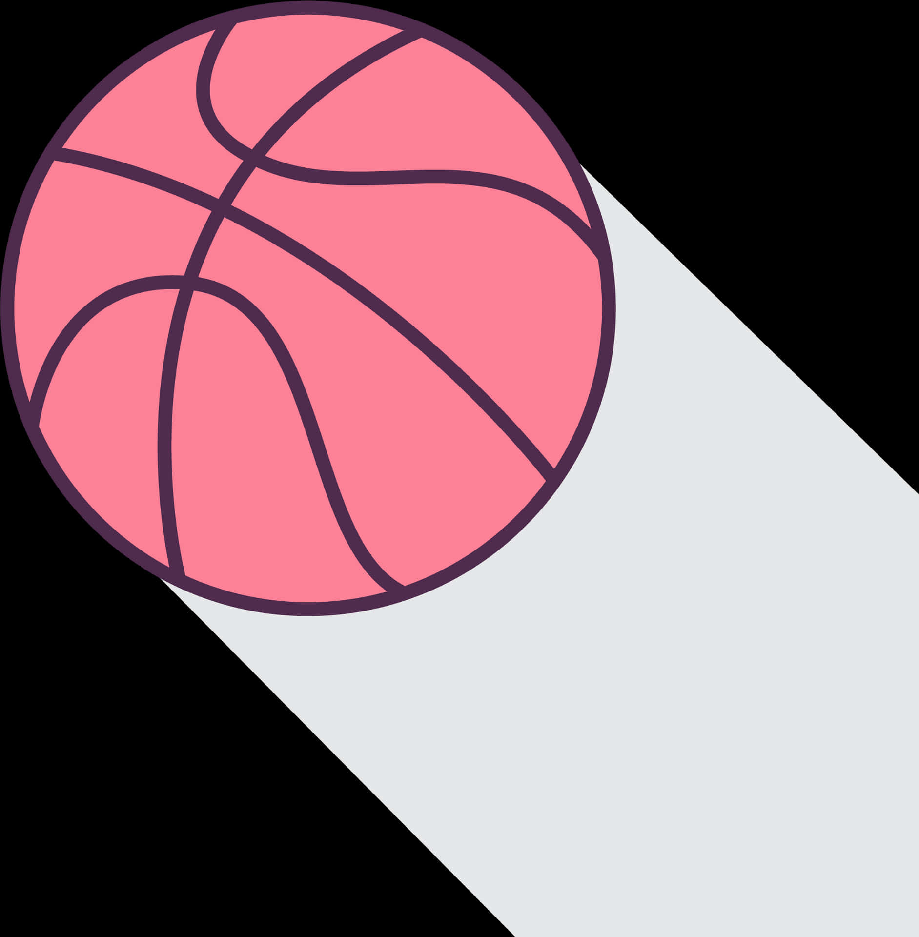 Pink Basketball Vector Illustration PNG Image