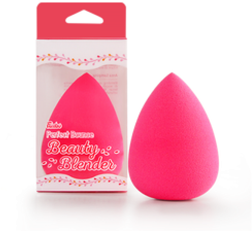 Pink Beauty Blenderand Packaging PNG Image