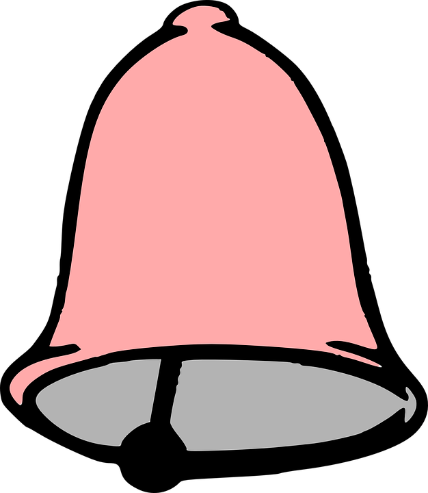 Pink Bell Clipart Graphic PNG Image