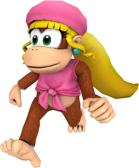 Pink Beret Monkey Character PNG Image