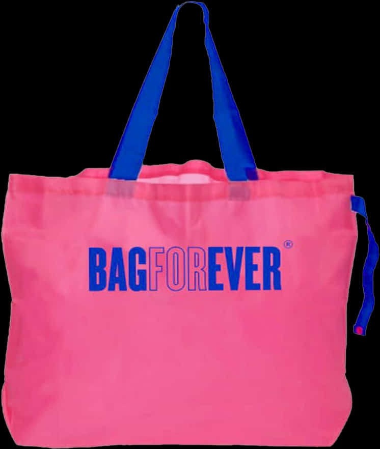 Pink Blue Bag Forever Tote PNG Image