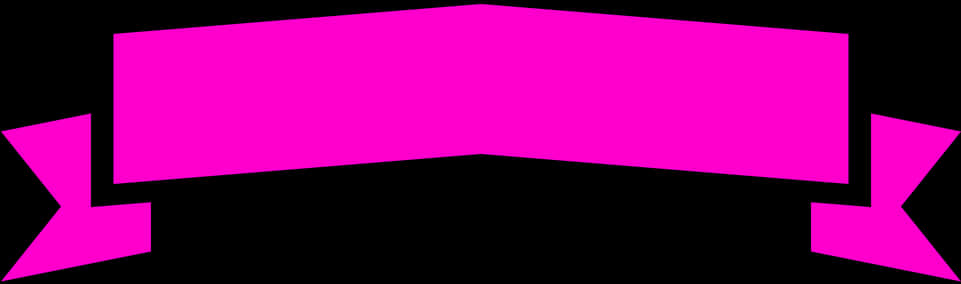 Pink Breast Cancer Awareness Ribbon Banner PNG Image