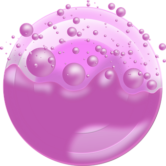 Pink Bubble Abstract Graphic PNG Image