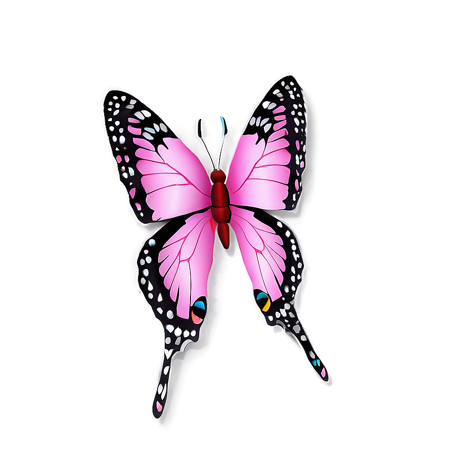 Pink Butterfly In Nature Png 05232024 PNG Image