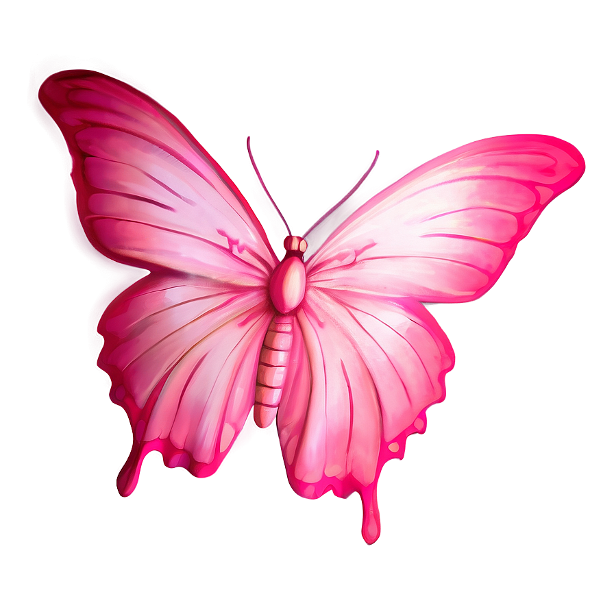 Pink Butterfly With Soft Glow Png 05232024 PNG Image