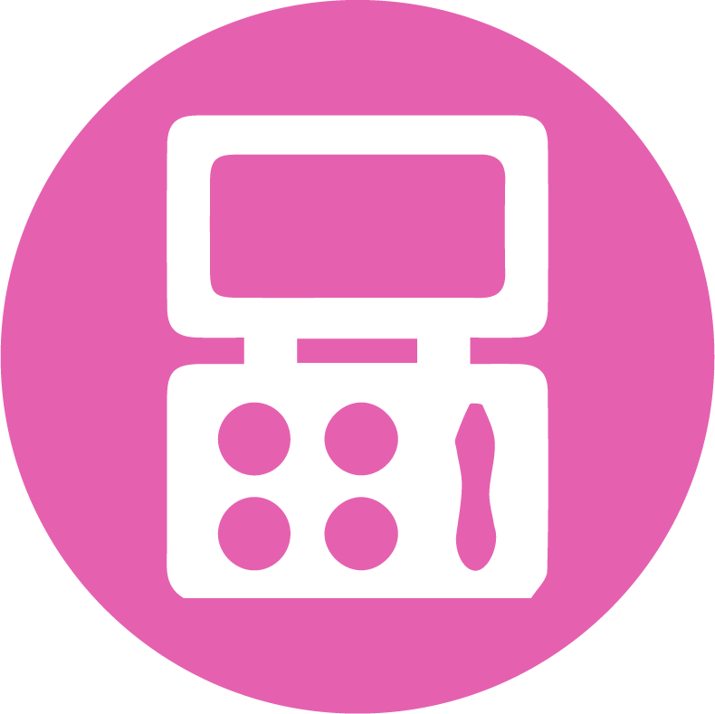 Pink Calculator Icon PNG Image