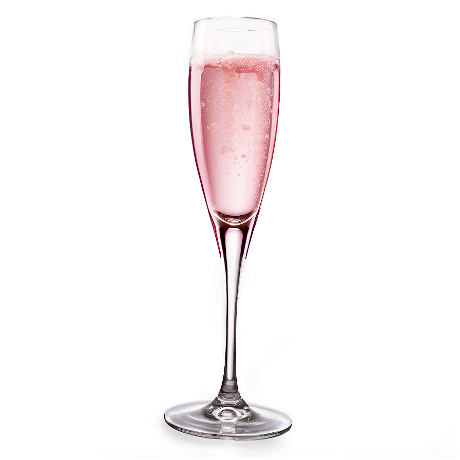 Pink Champagne In Crystal Glass Png Ybo PNG Image