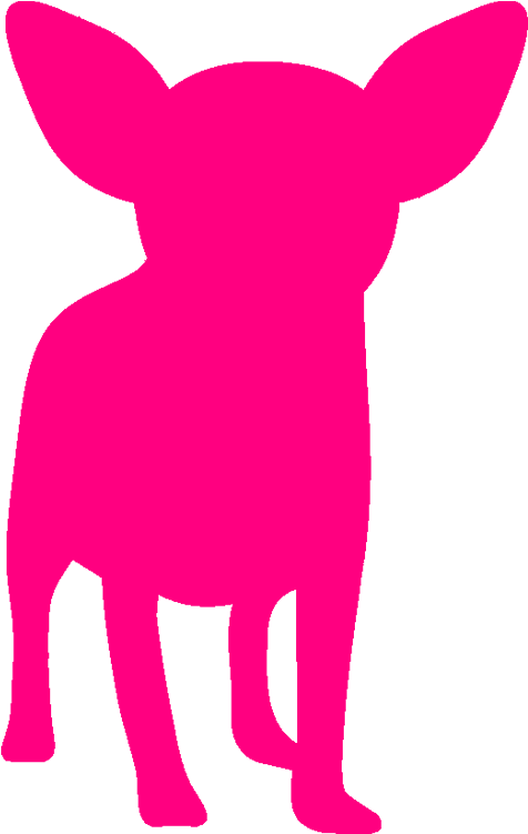 Pink Chihuahua Silhouette PNG Image