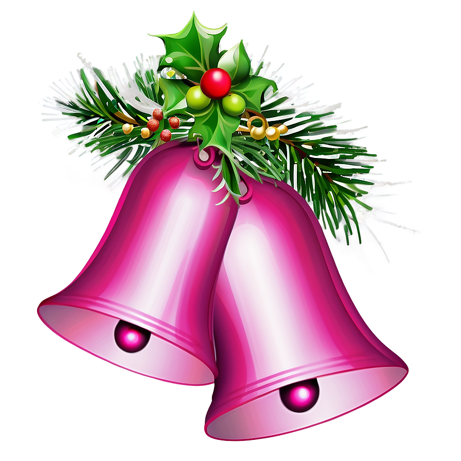 Pink Christmas Bells Png Aho PNG Image