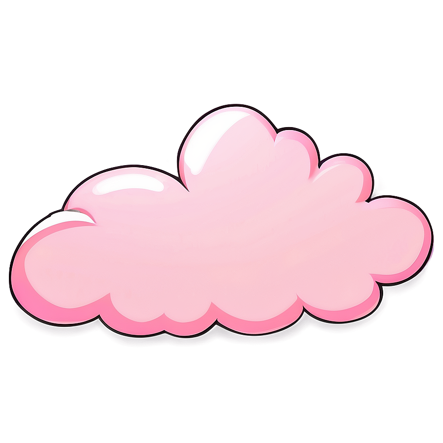 Pink Cloud Cartoon Style Png 98 PNG Image