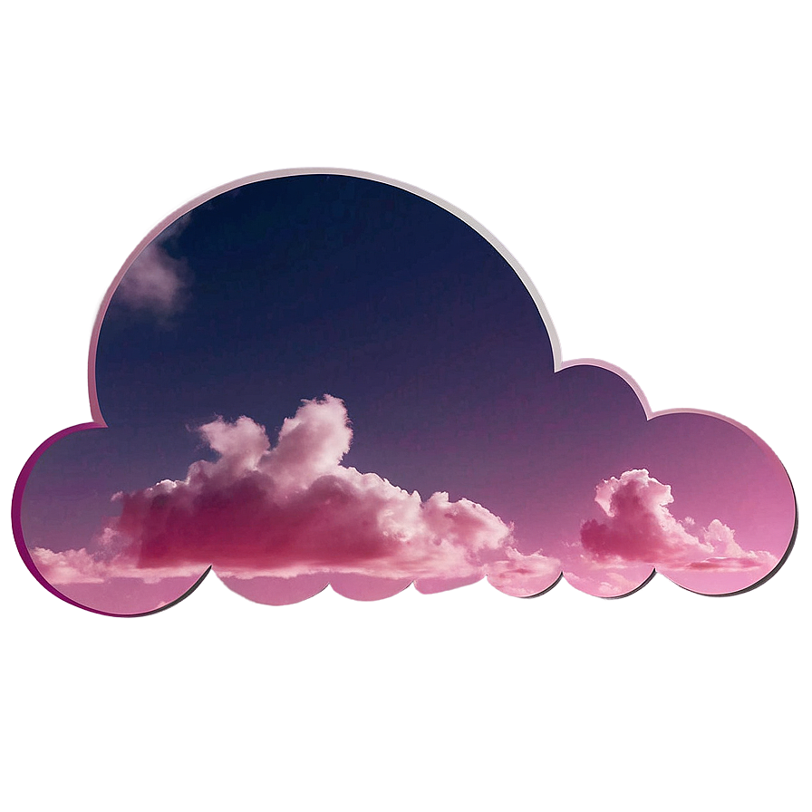 Pink Cloud Silhouette Png Pik PNG Image